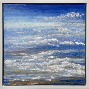 Available, July, 2025. Sailing through the clouds high above the world II framed