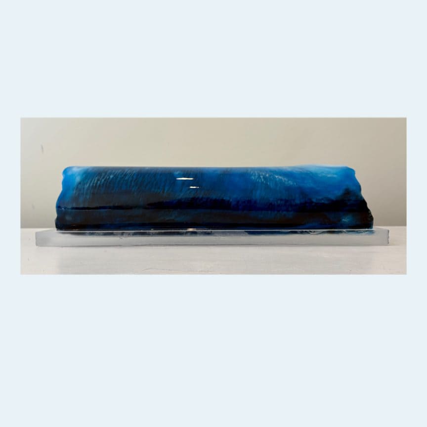Heat Wave, epoxy and abaca sculpture, 19L x 3D x 5H - Image 3