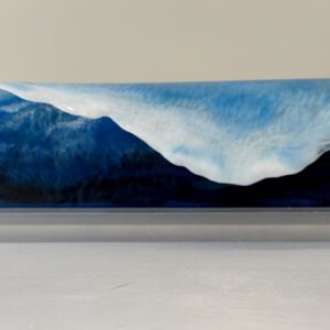 SOLD. Blue Crush, epoxy and abaca sculpture, 19L x 3D x 5H (Copy)