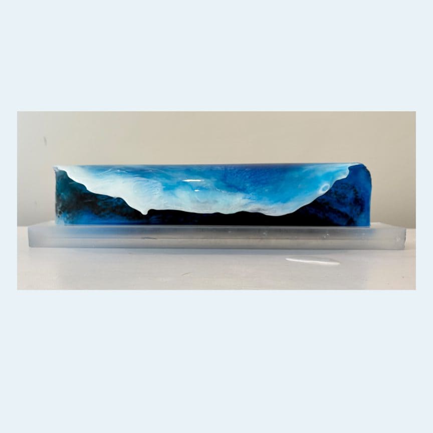 Heat Wave, epoxy and abaca sculpture, 19L x 3D x 5H - Image 4
