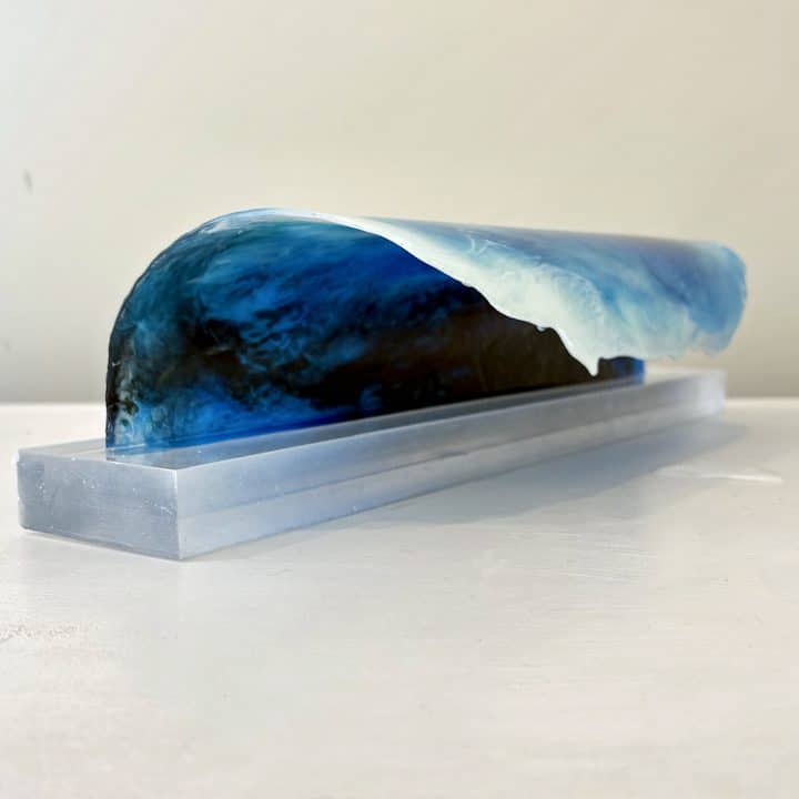 Heat Wave, epoxy and abaca sculpture, 19L x 3D x 5H - Image 2