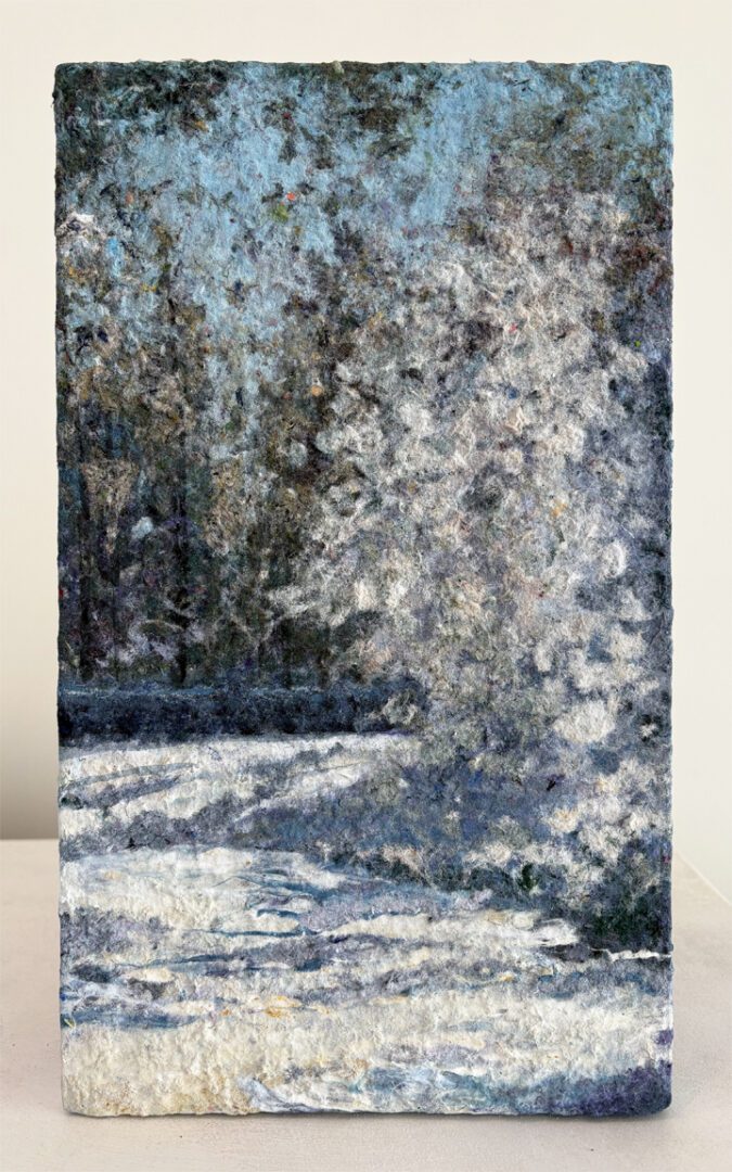 Five Winter Landscapes, 14 x 8 x 1 inches each. Sold as a set. - Image 6